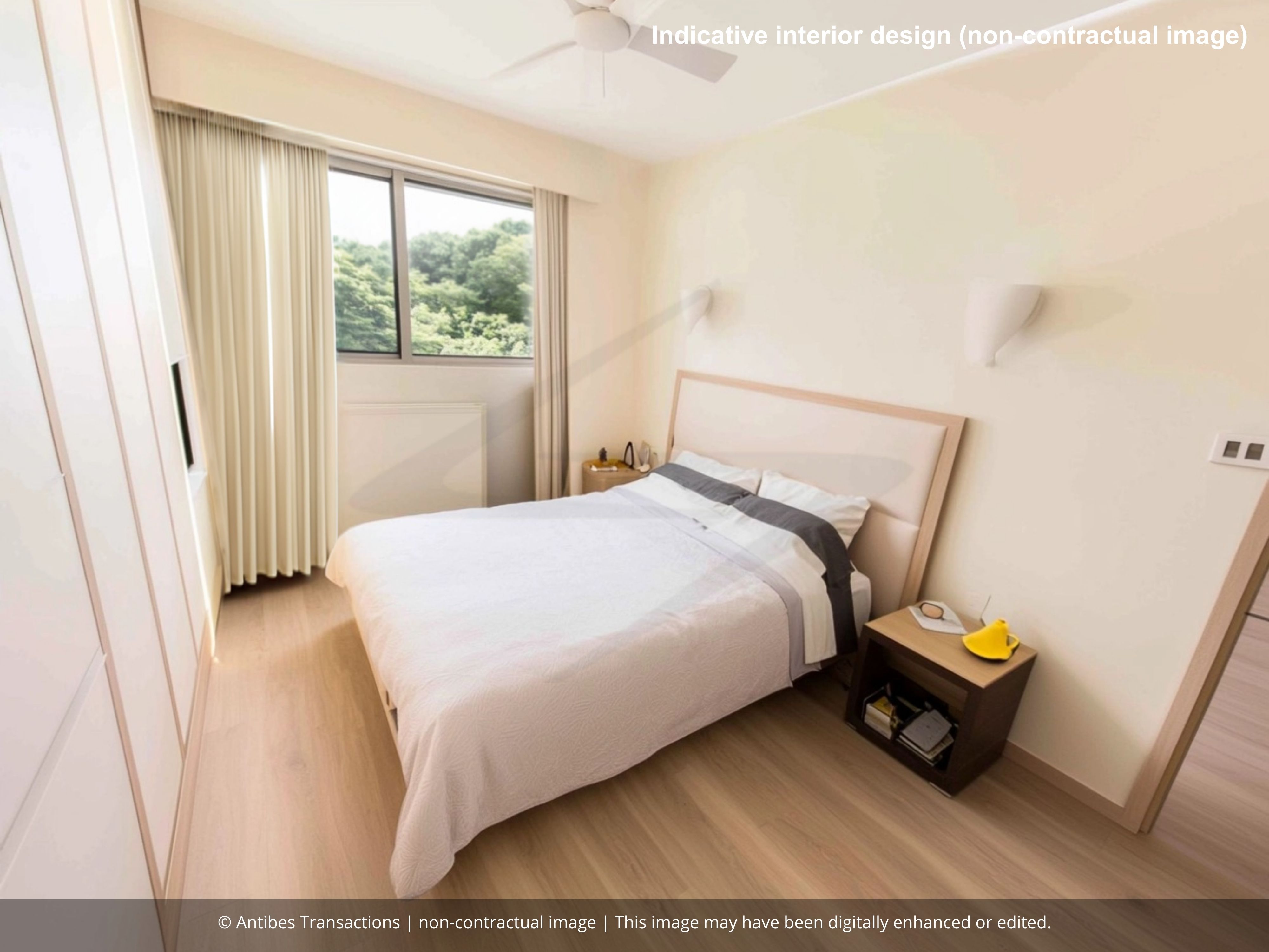 indicative interior design for the bedroom 2 (non-contractual image)
