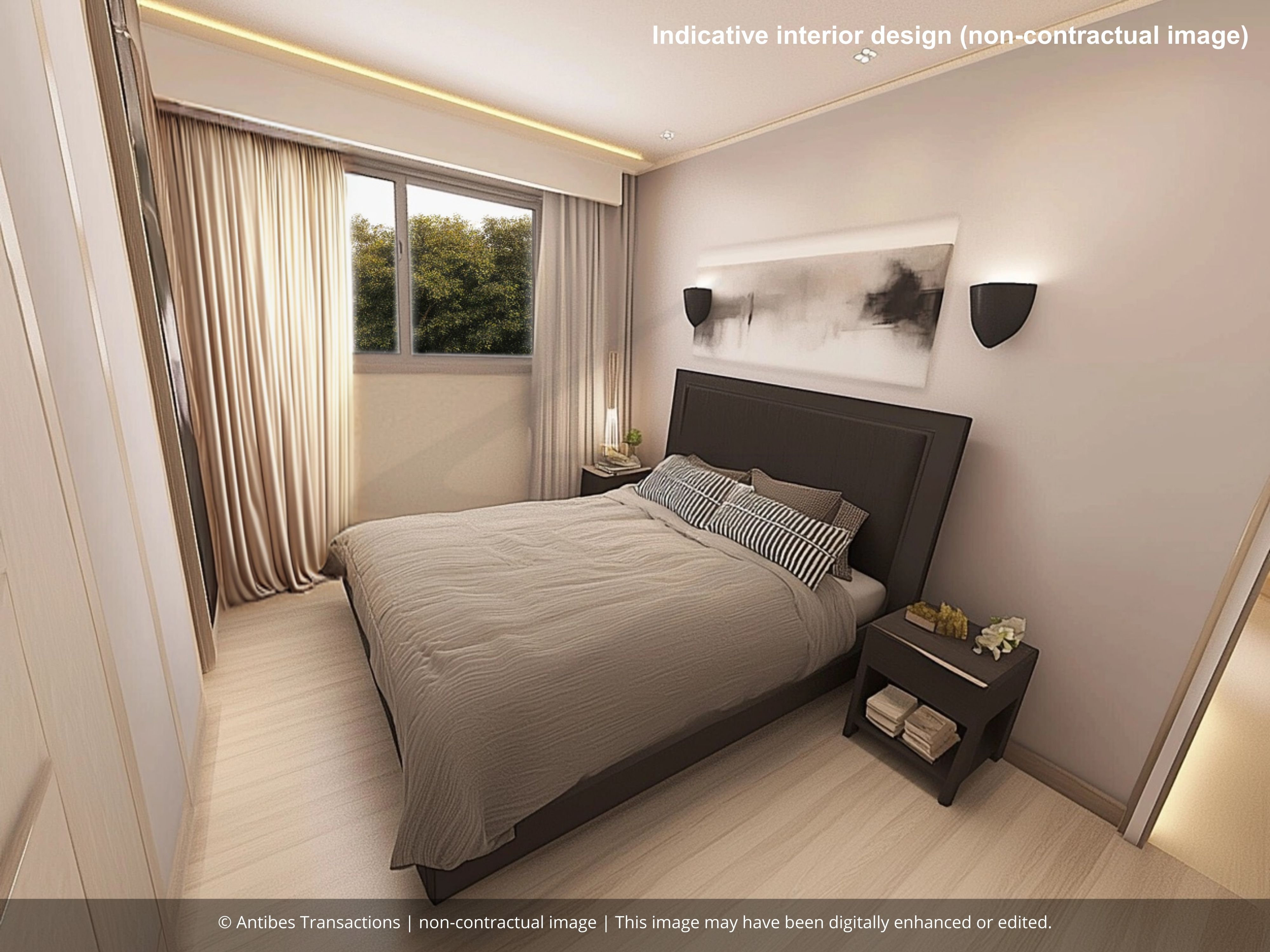 indicative interior design for the bedroom 2 (non-contractual image)