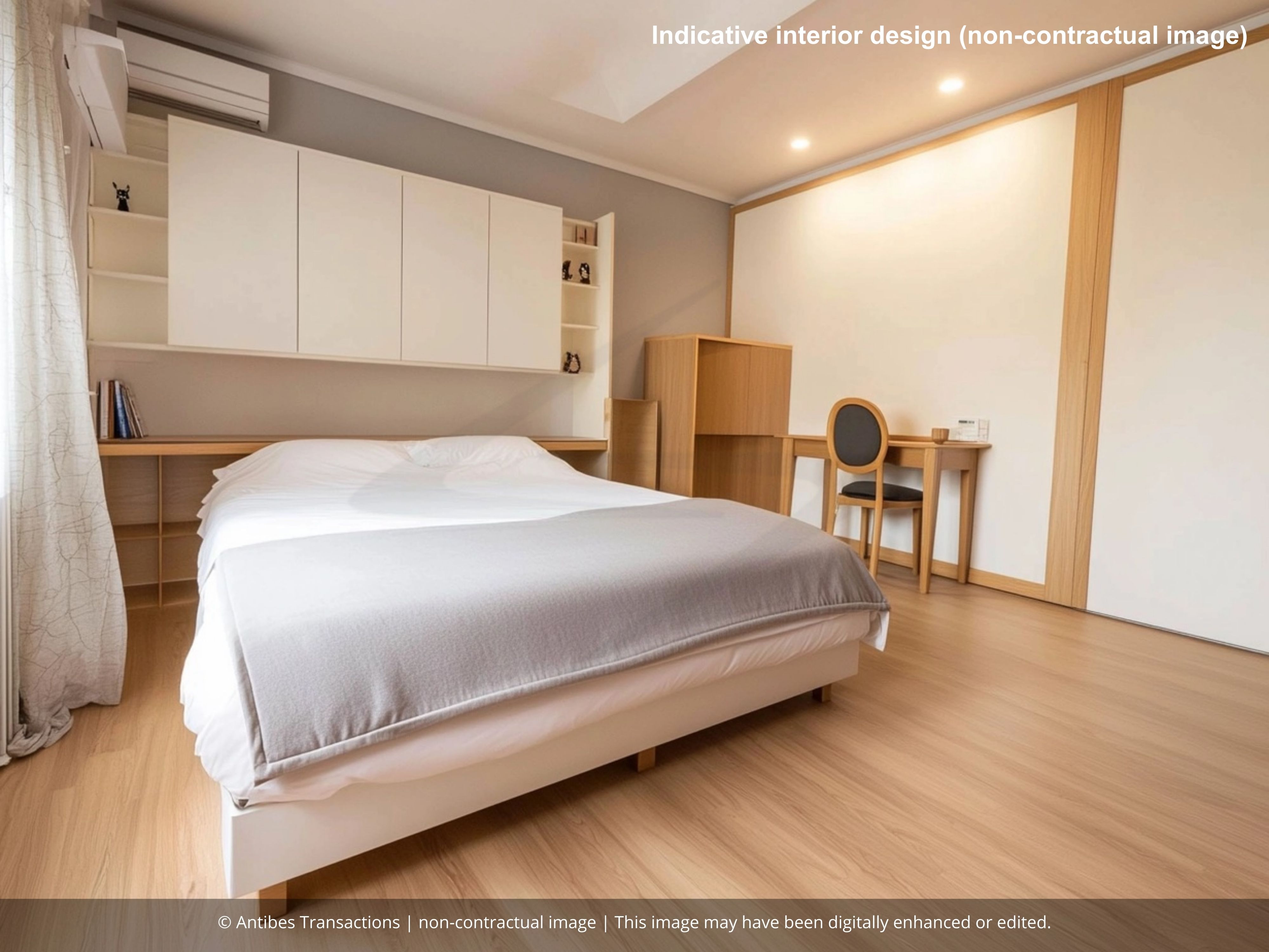 indicative interior design for the bedroom 3 (non-contractual image)