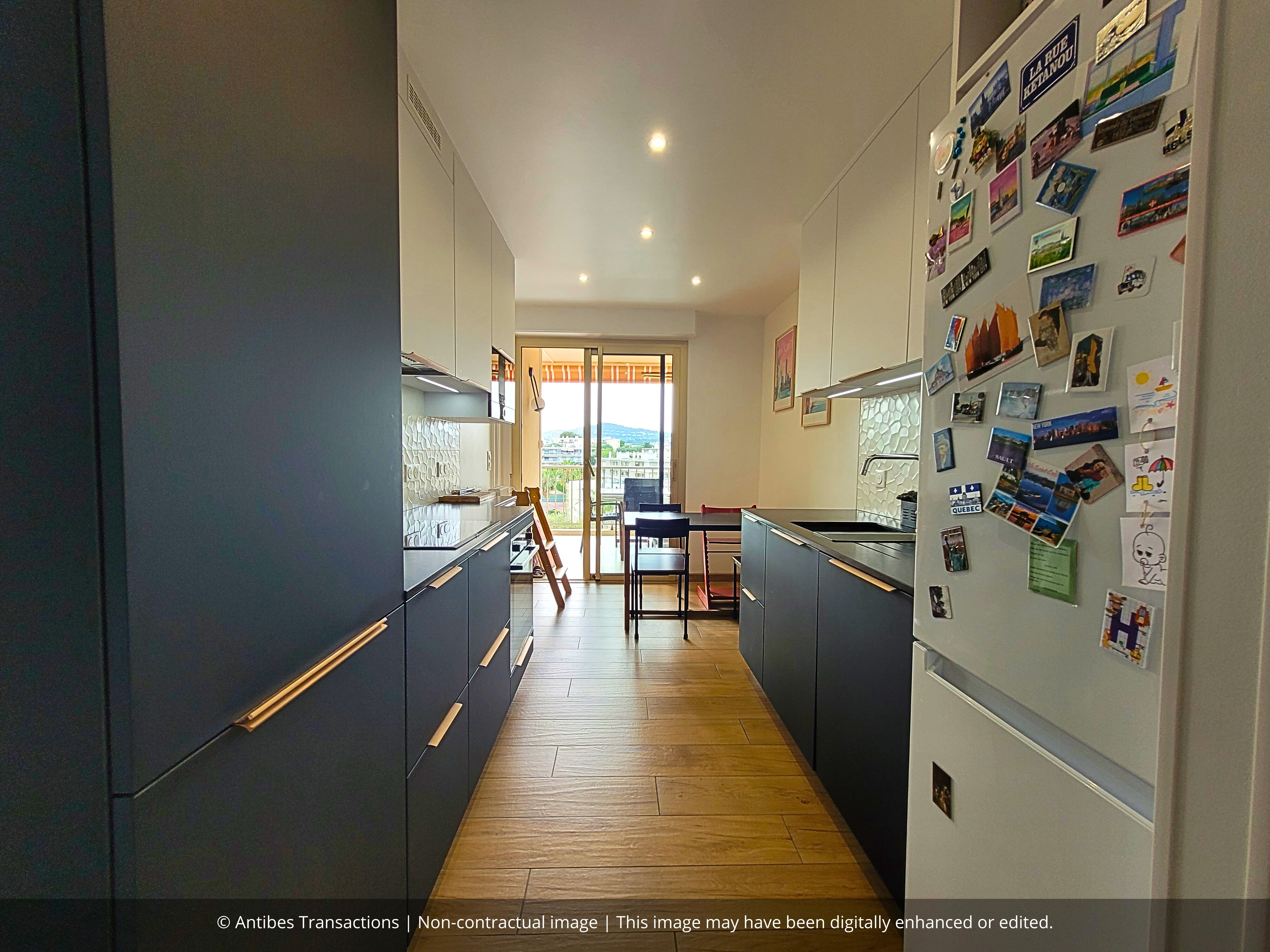 View of the apartment's eat-in kitchen
