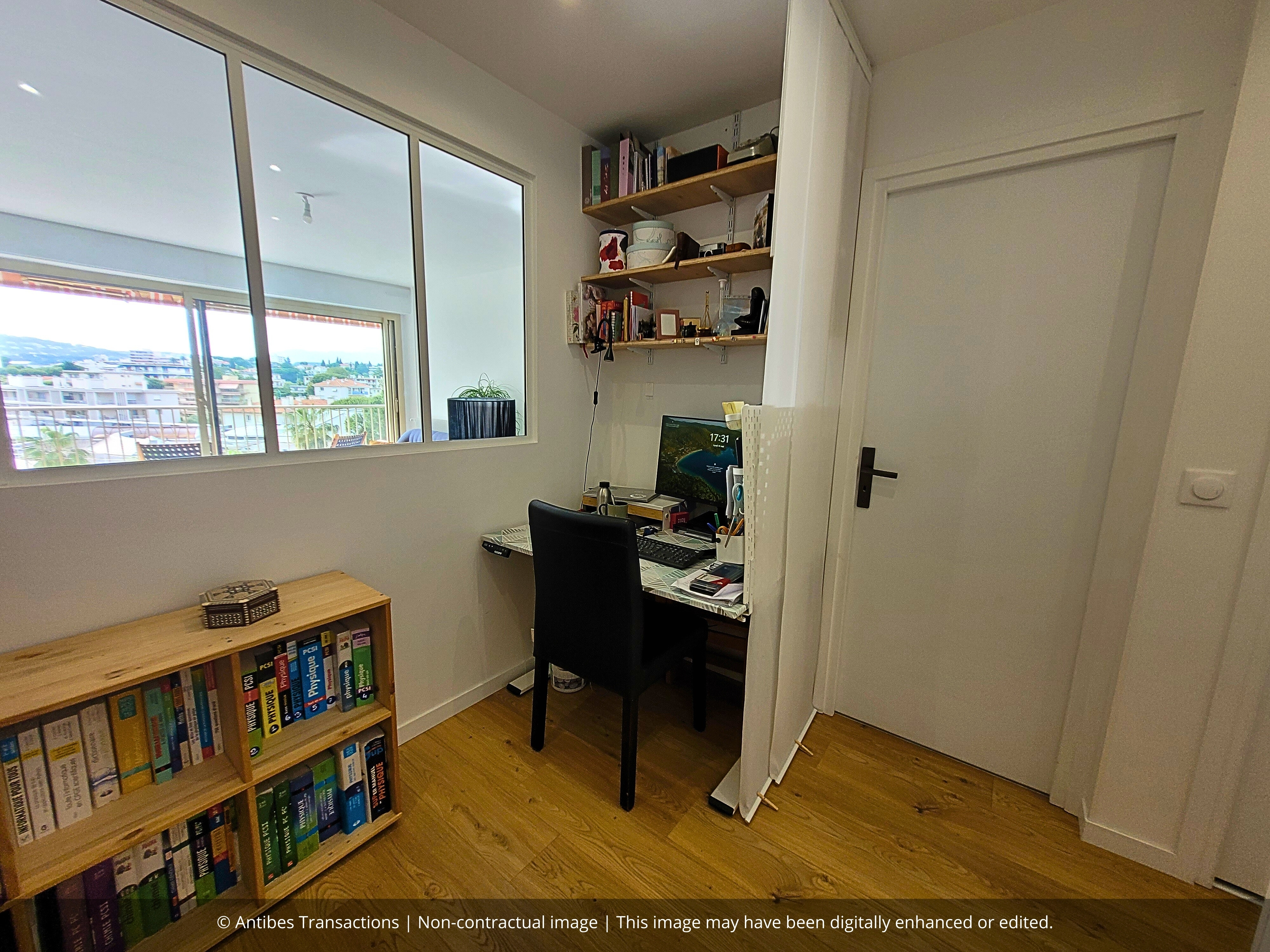 View of the apartment's office area