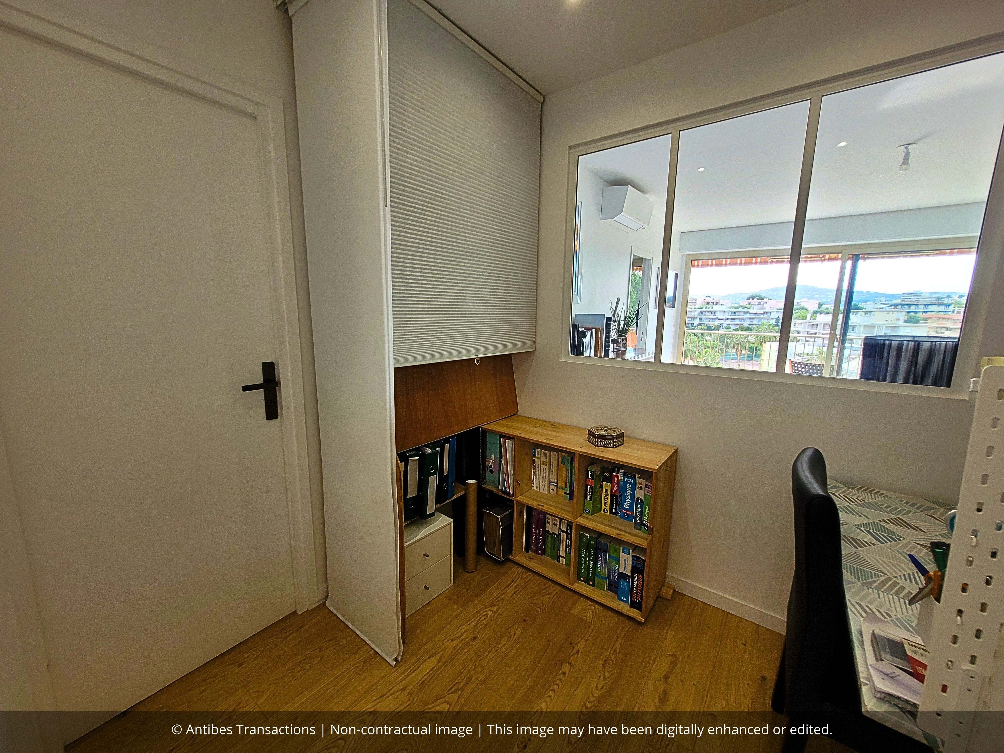 View of the apartment's office area