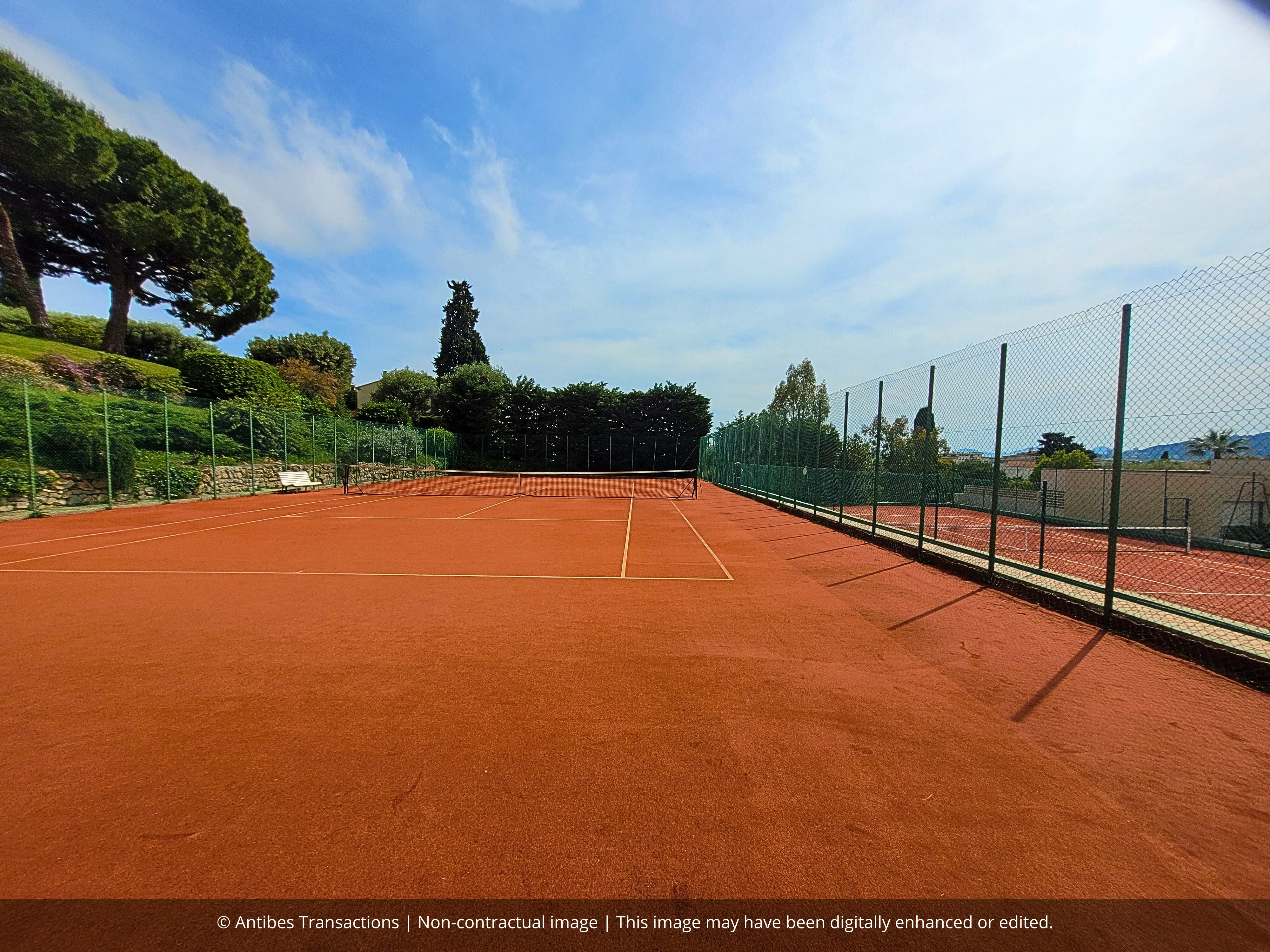 View of the tennis courts