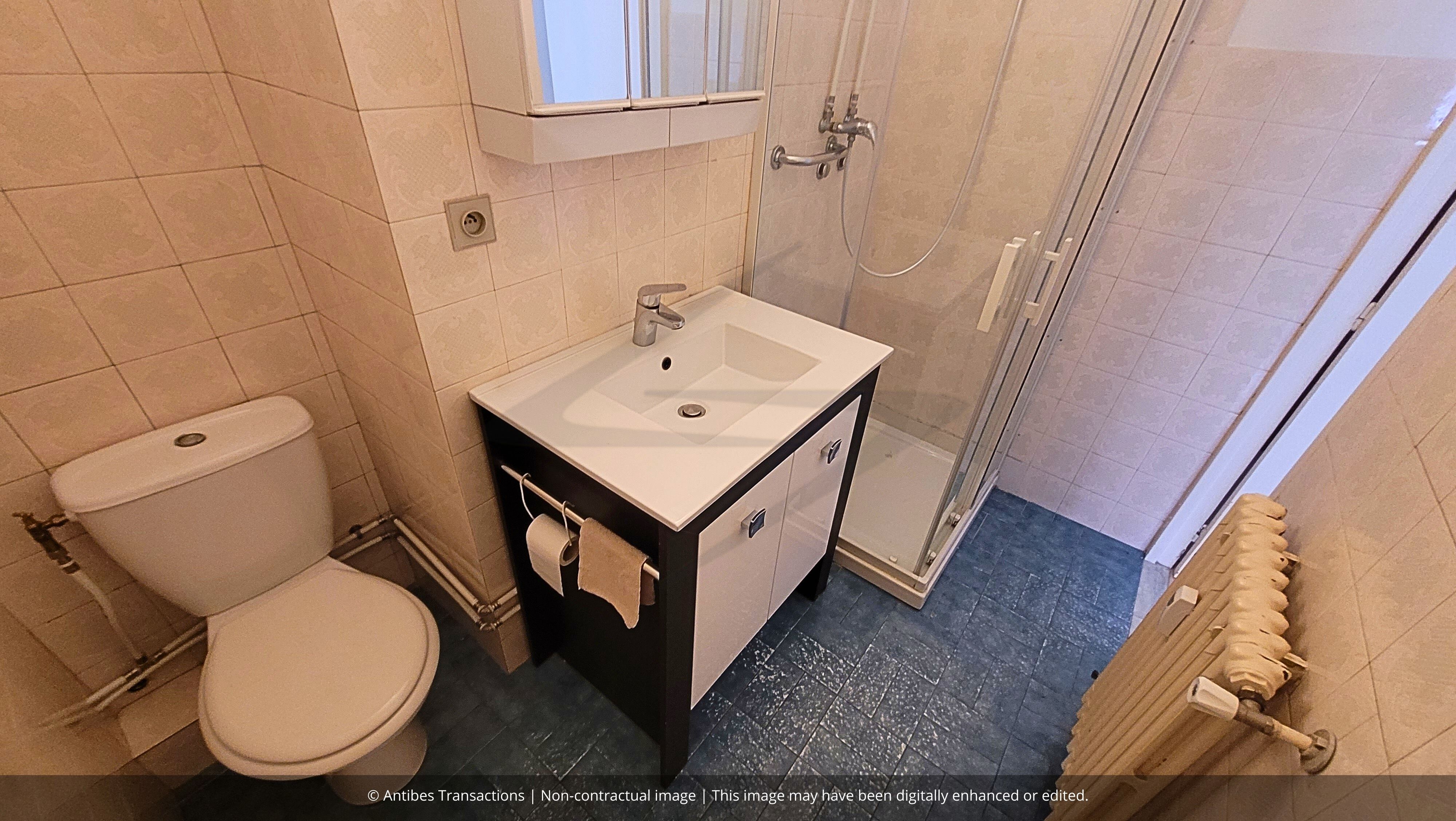 View of the shower room in the flat