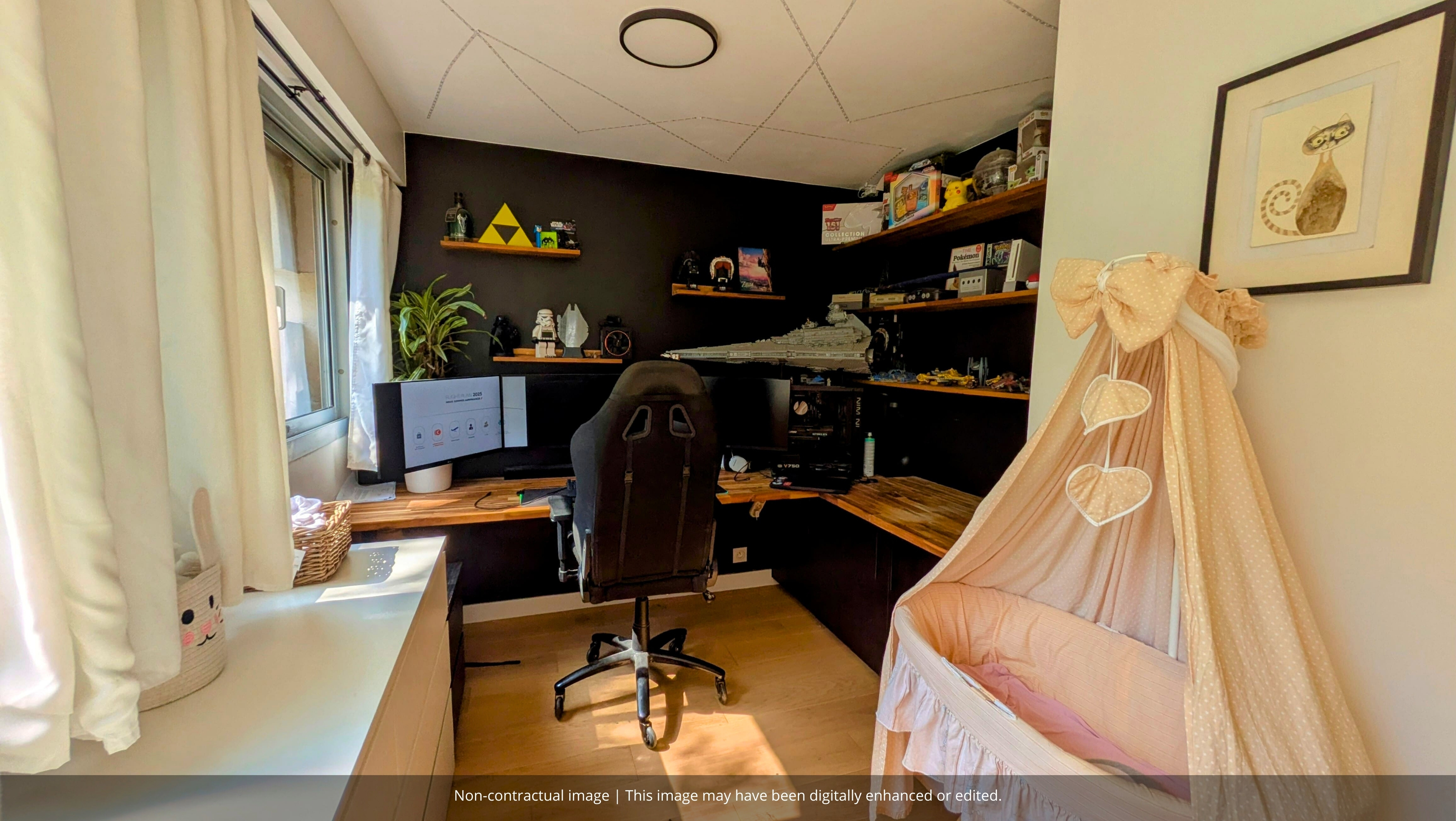 Second bedroom set up as an office