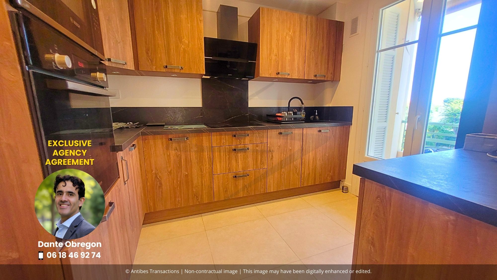 View of the separate kitchen