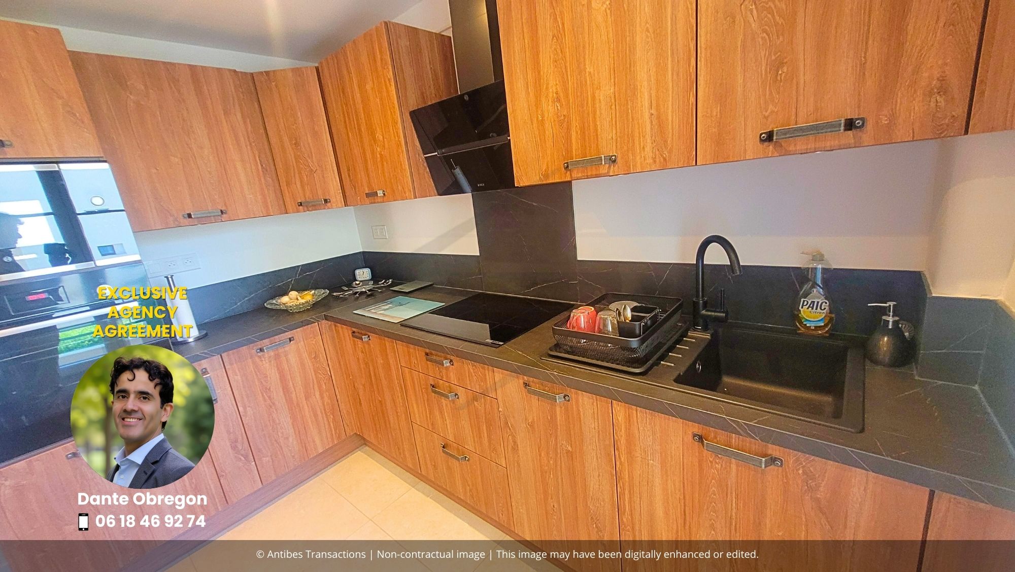 View of the separate kitchen