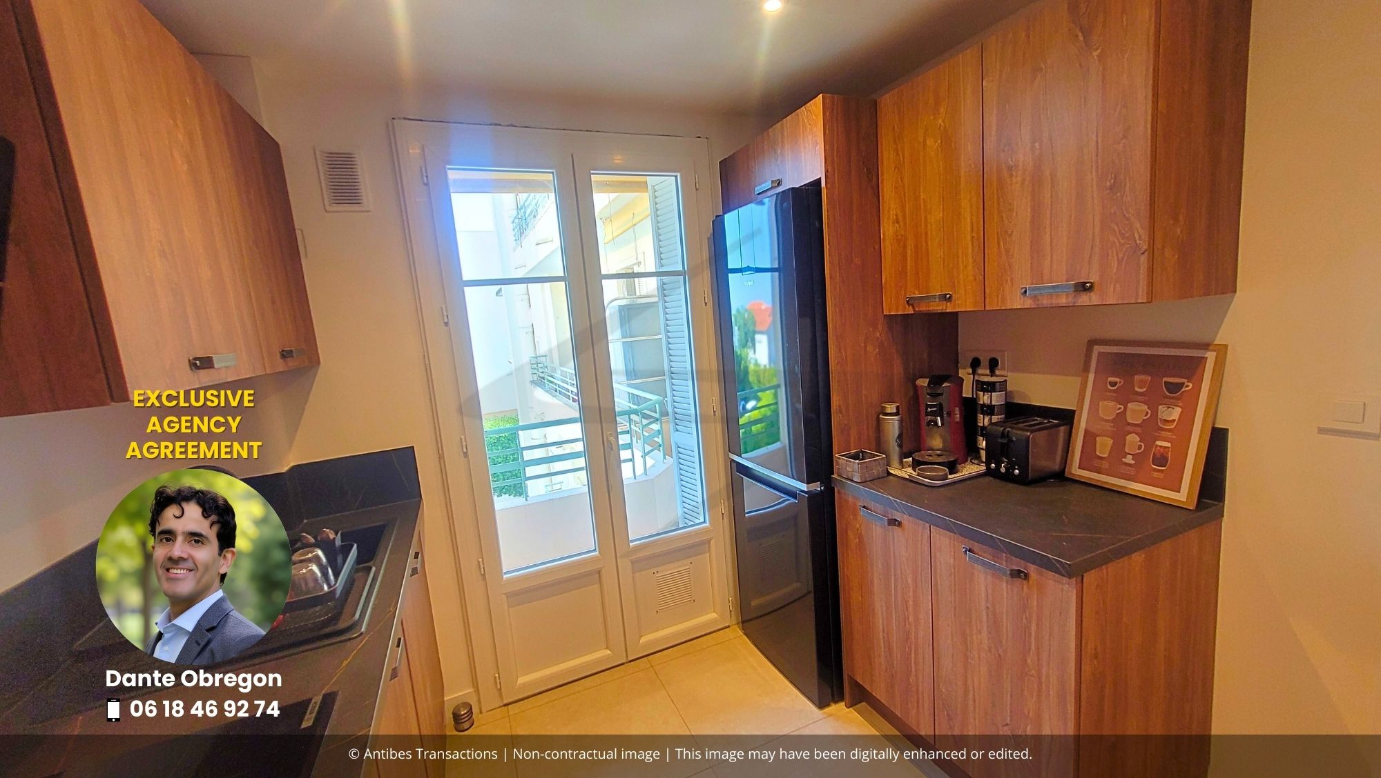 View of the separate kitchen