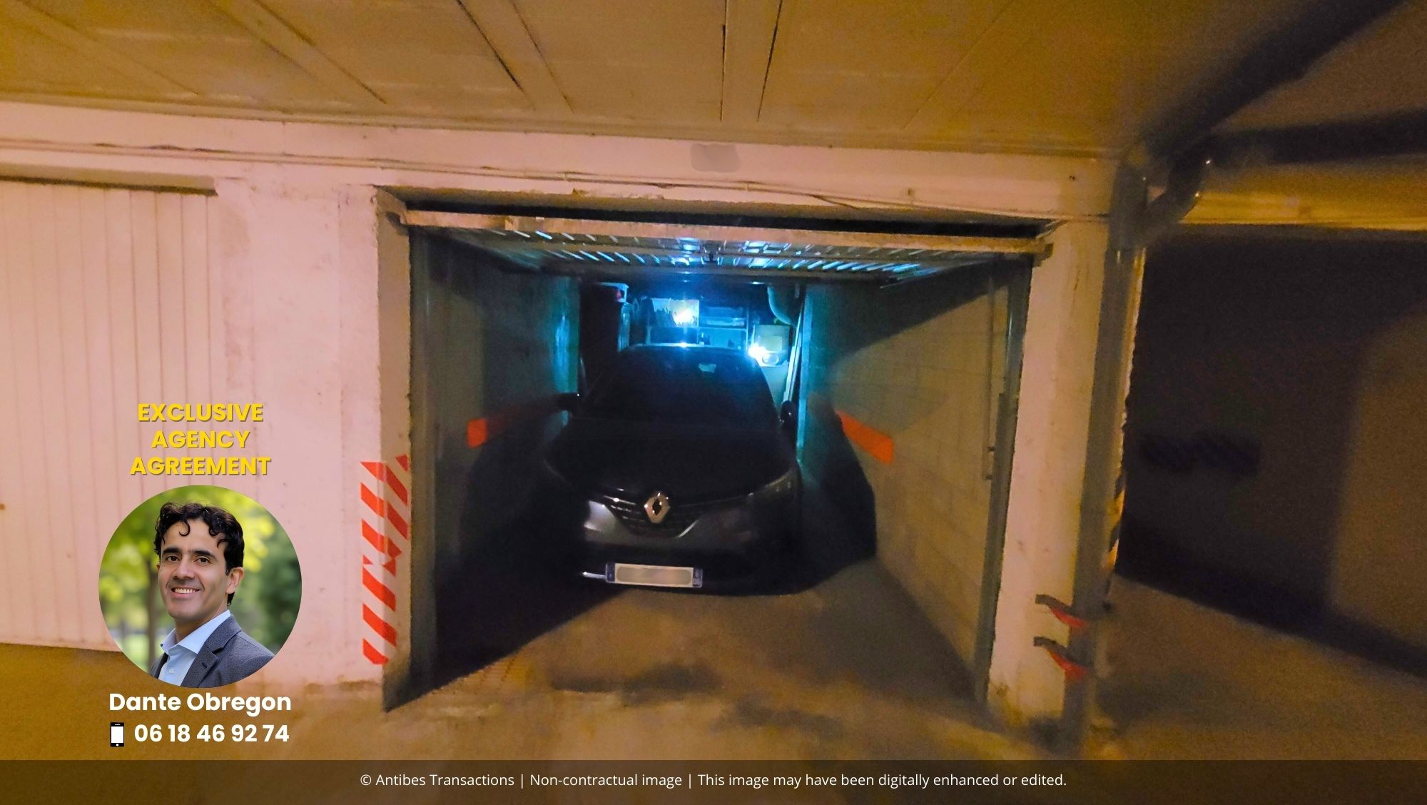 View of the garage located in a nearby residence