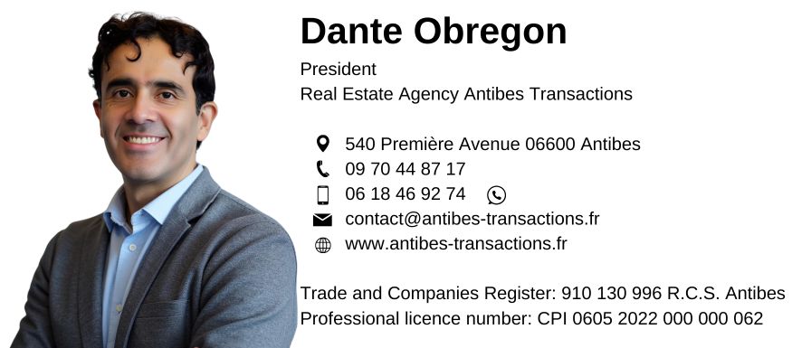 carte de visite agent immobilier Dante Obregon