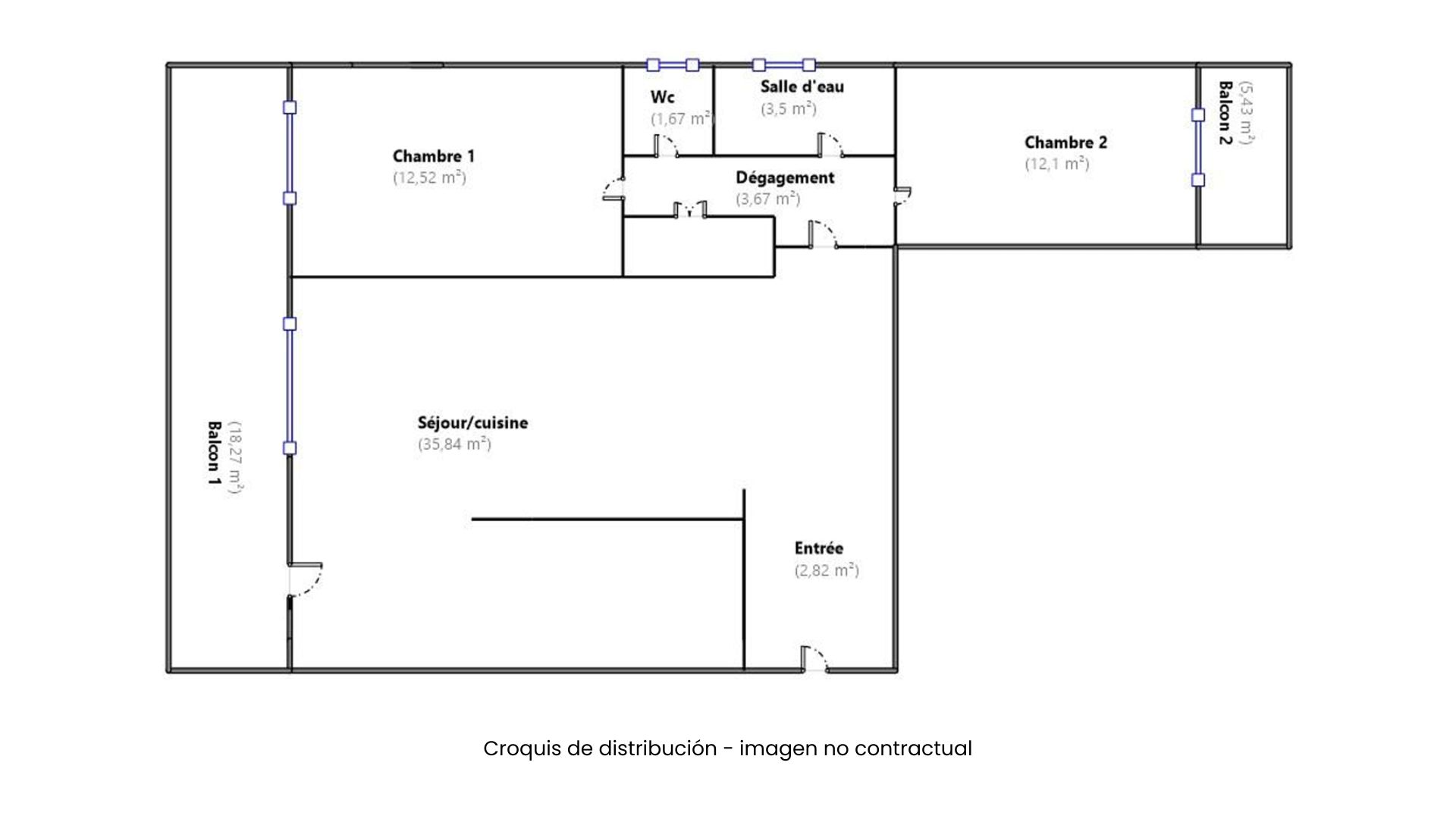 croquis de distribución - imagen no contractual