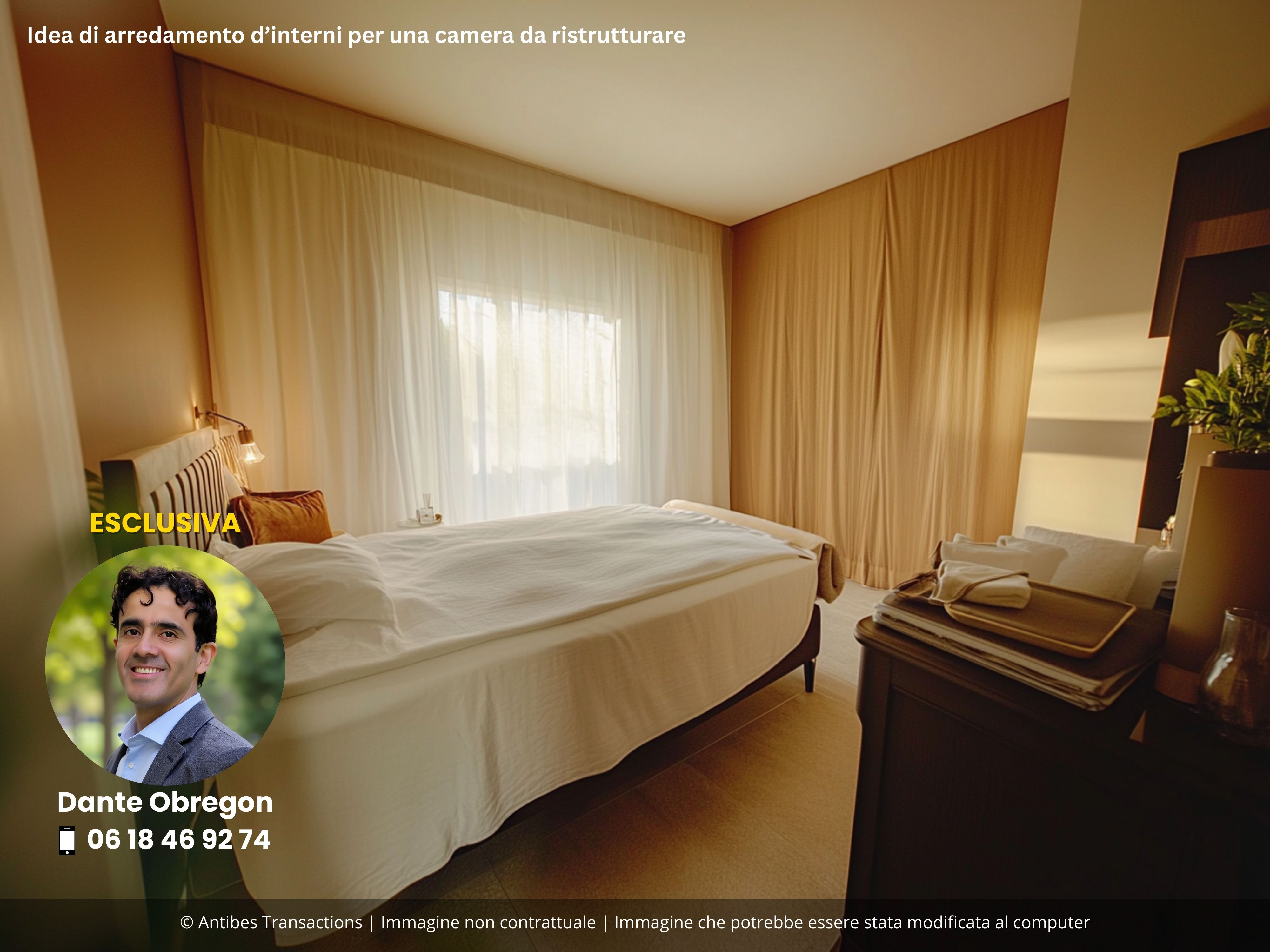 idea di arredamento d’interni per una camera da ristrutturare