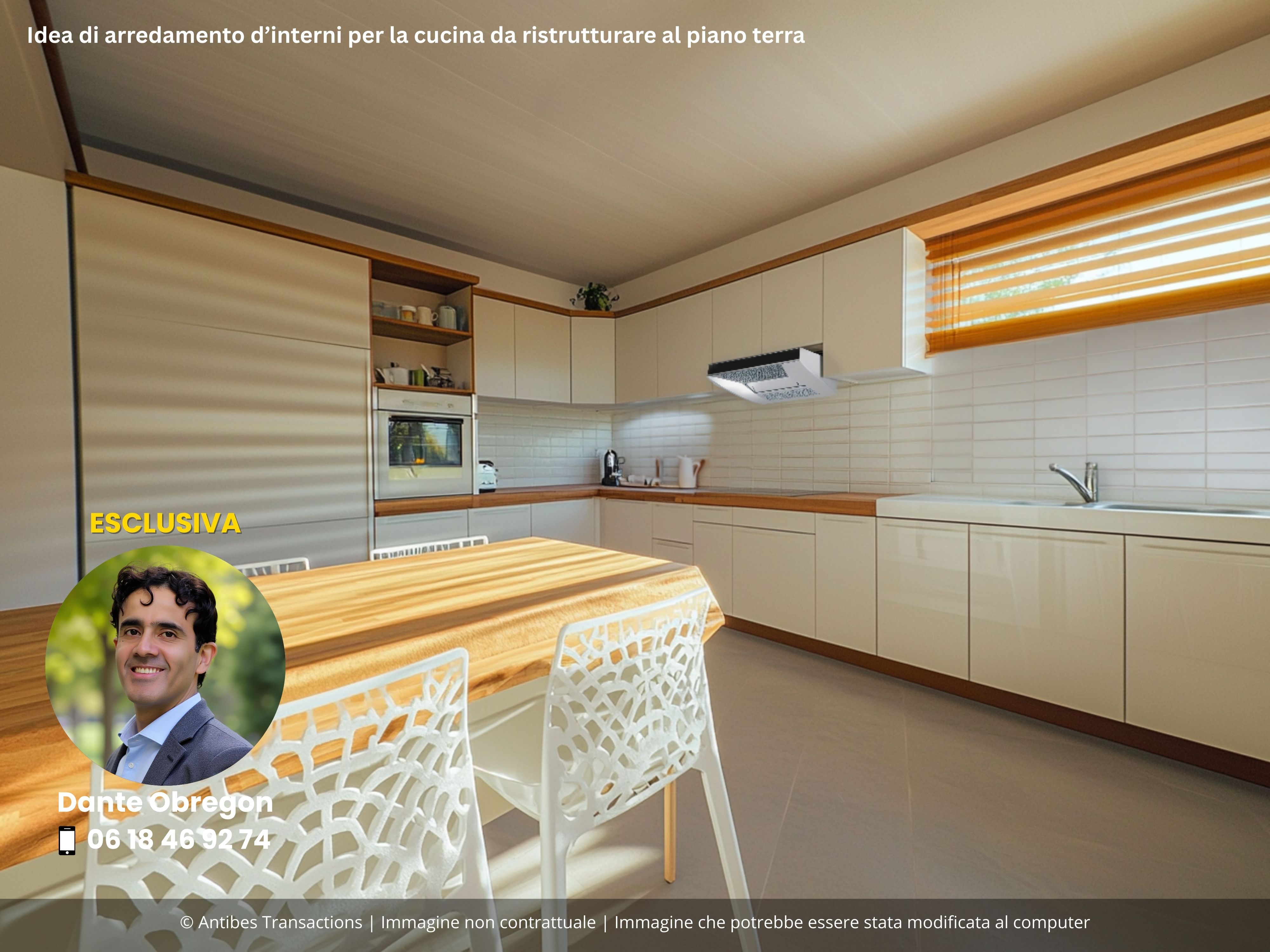 idea di arredamento d’interni per la cucina da ristrutturare al piano terra