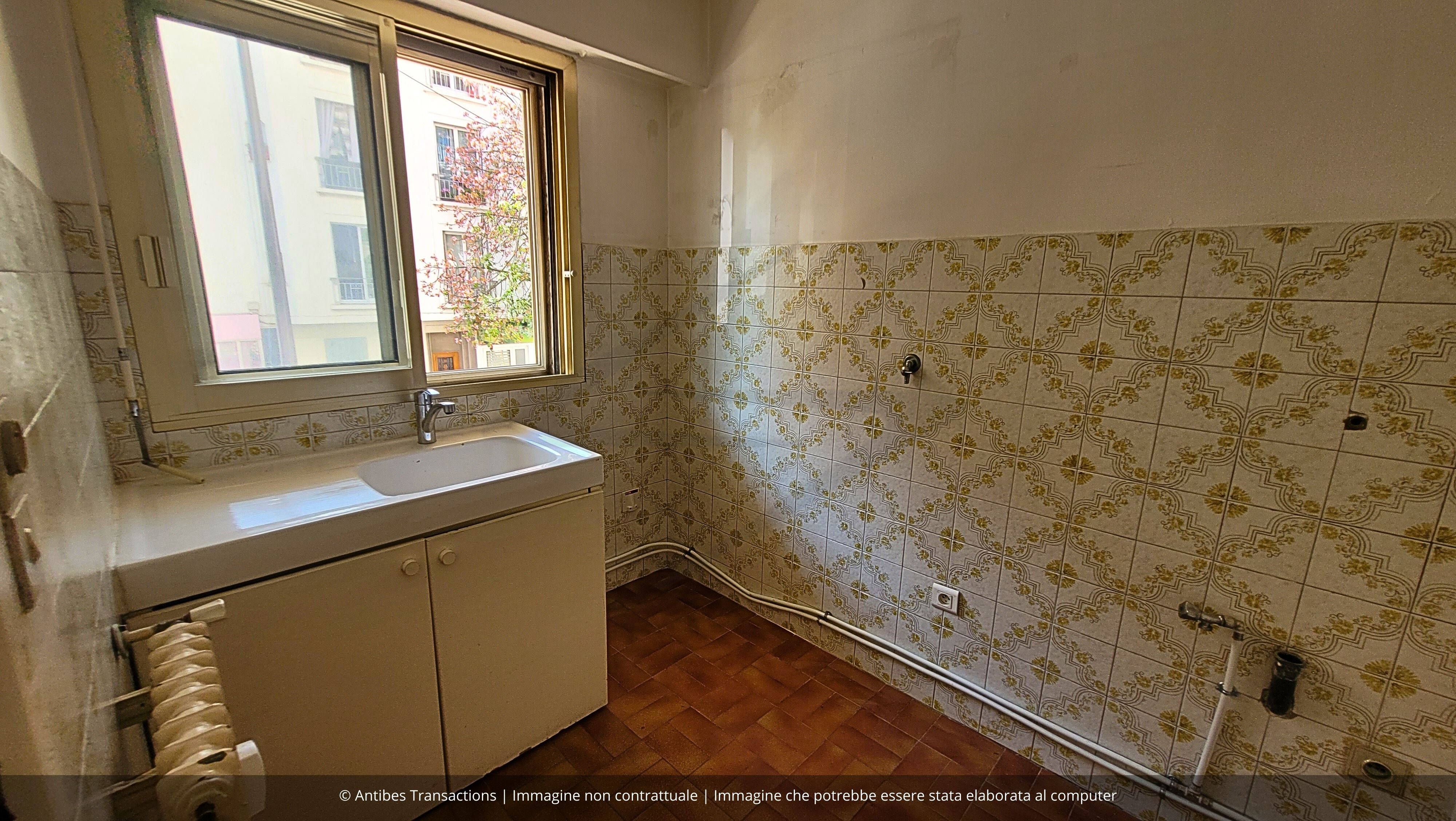 Vista della cucina dell'appartamento