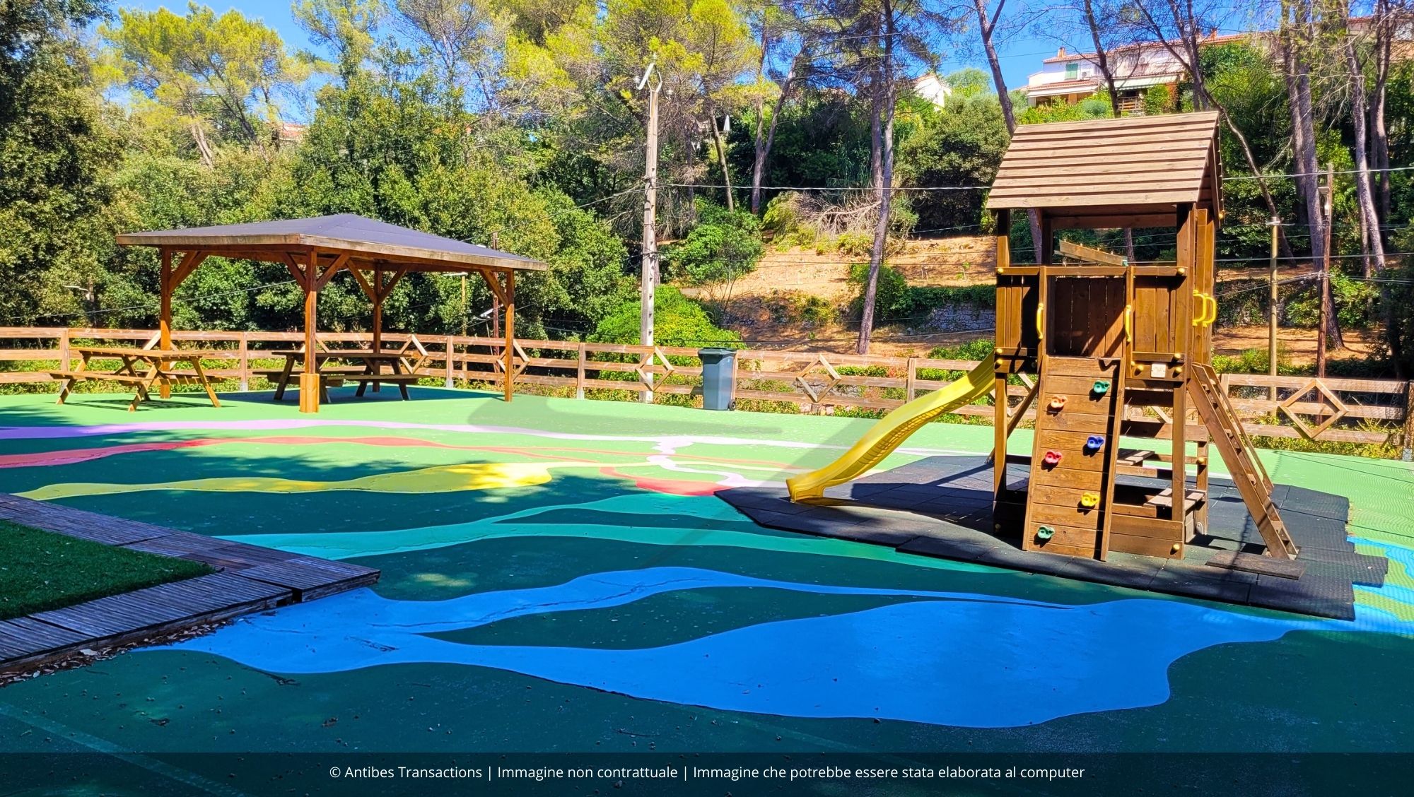 Vista dell’area giochi per bambini nel residence