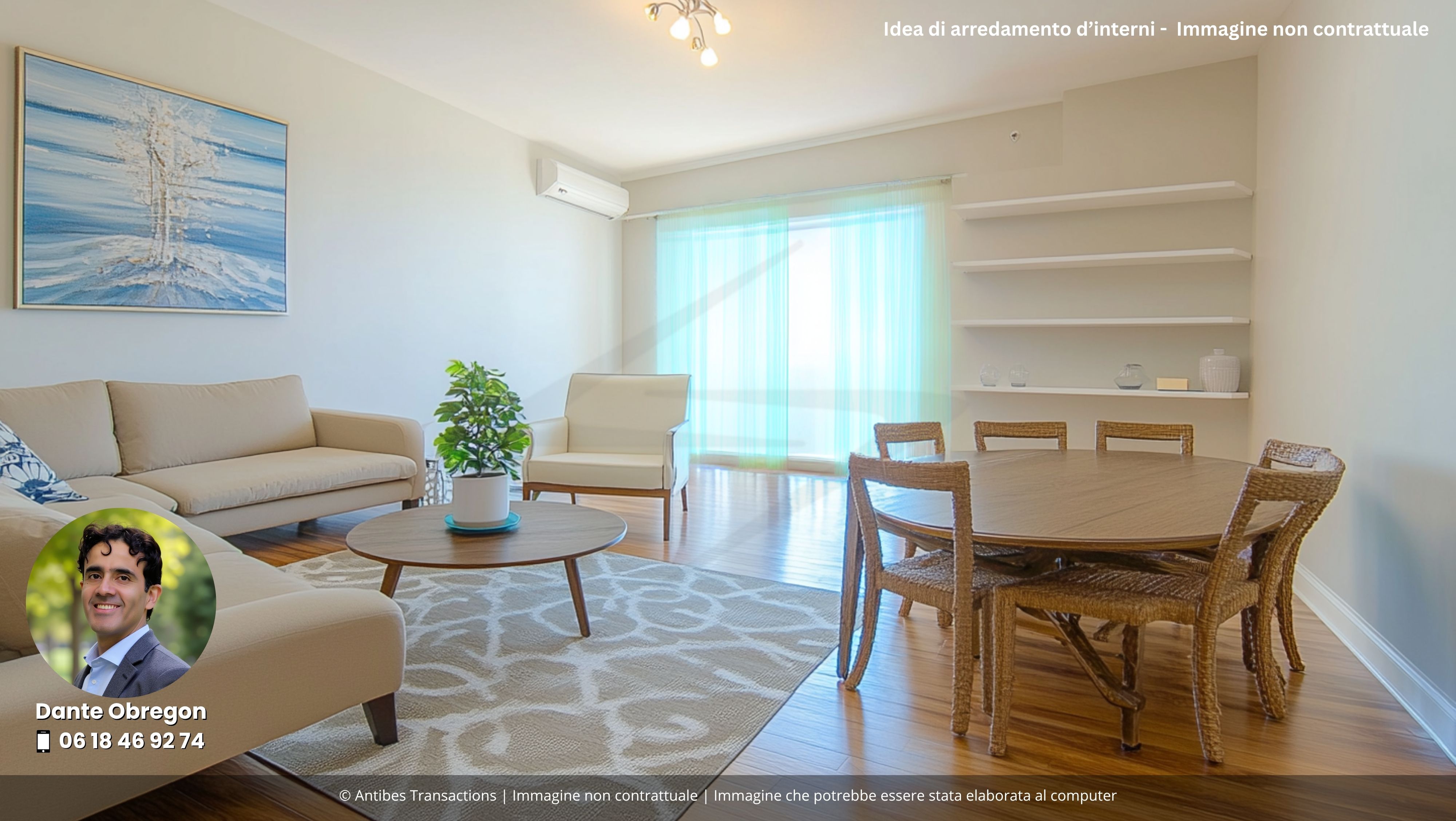 Idea di arredamento d’interni per il soggiorno/sala da pranzo