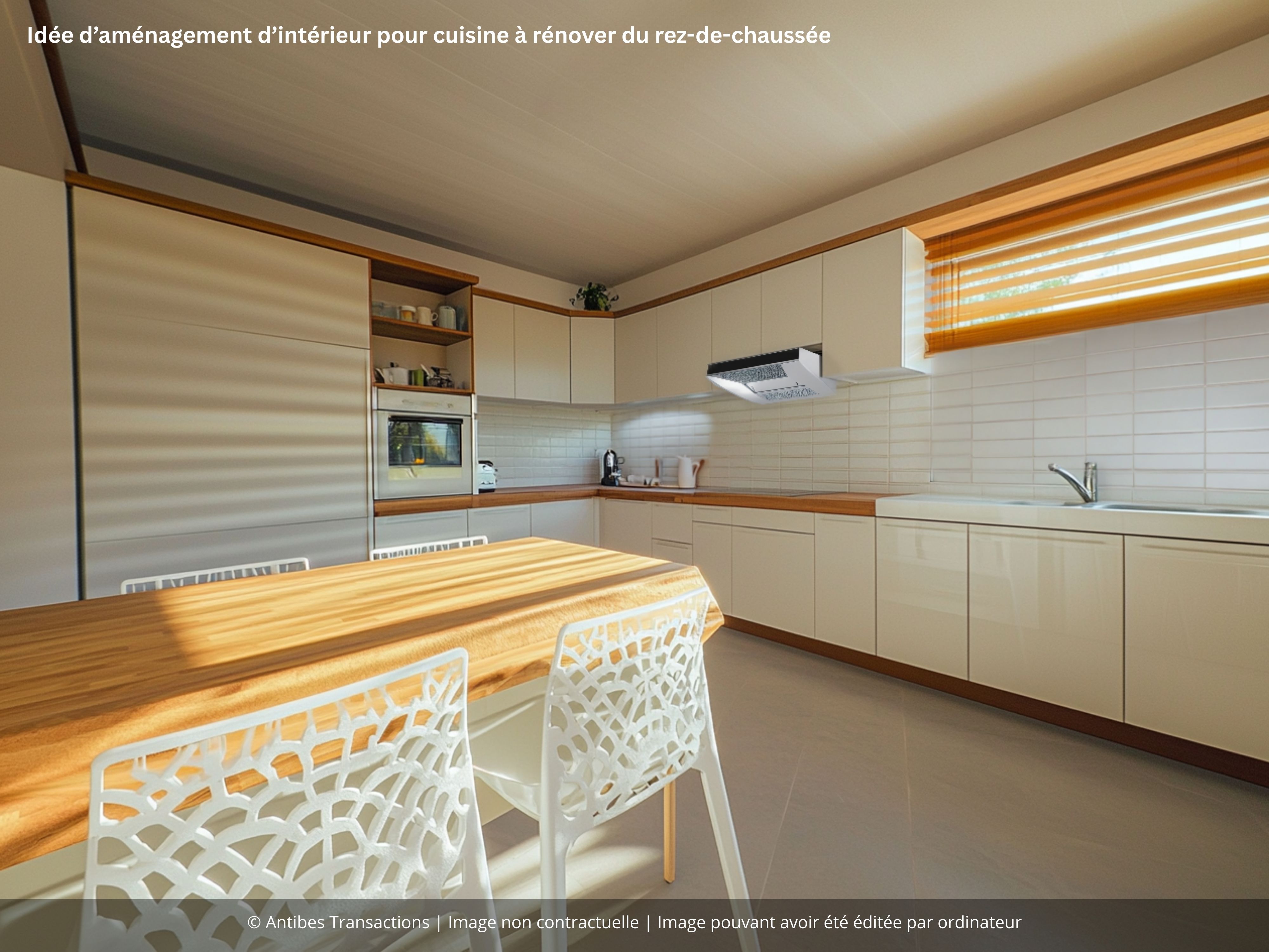 idée d’aménagement d’intérieur pour cuisine à rénover du rez-de-chaussée