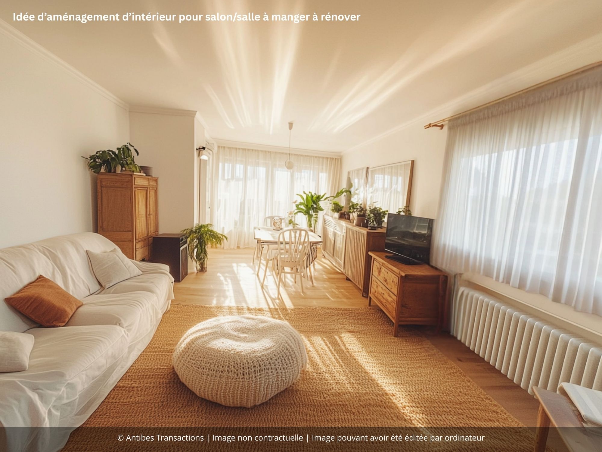 idée d’aménagement d’intérieur pour salon/salle à manger à rénover