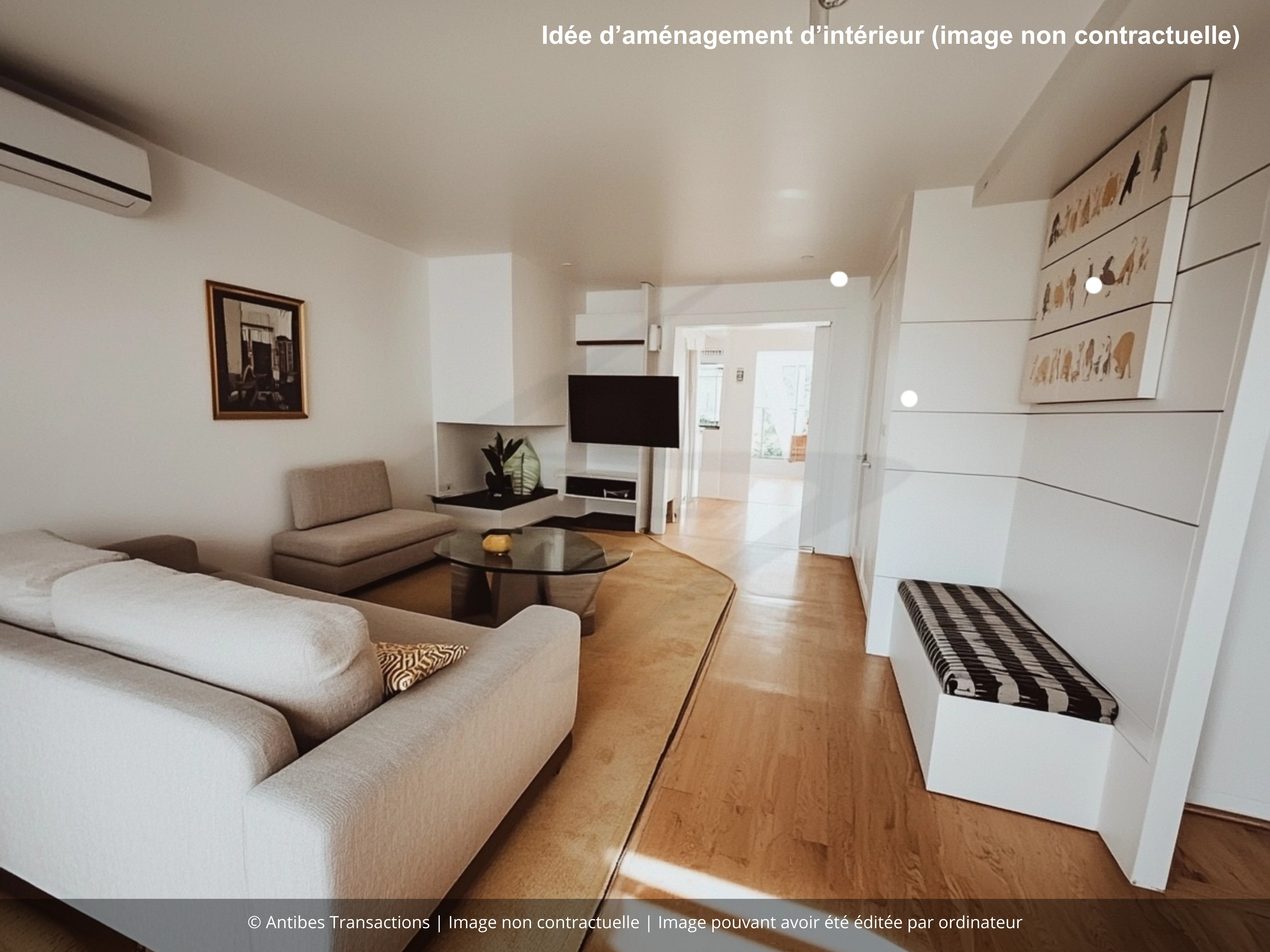 Idée d’aménagement d’intérieur du salon, image non contractuelle