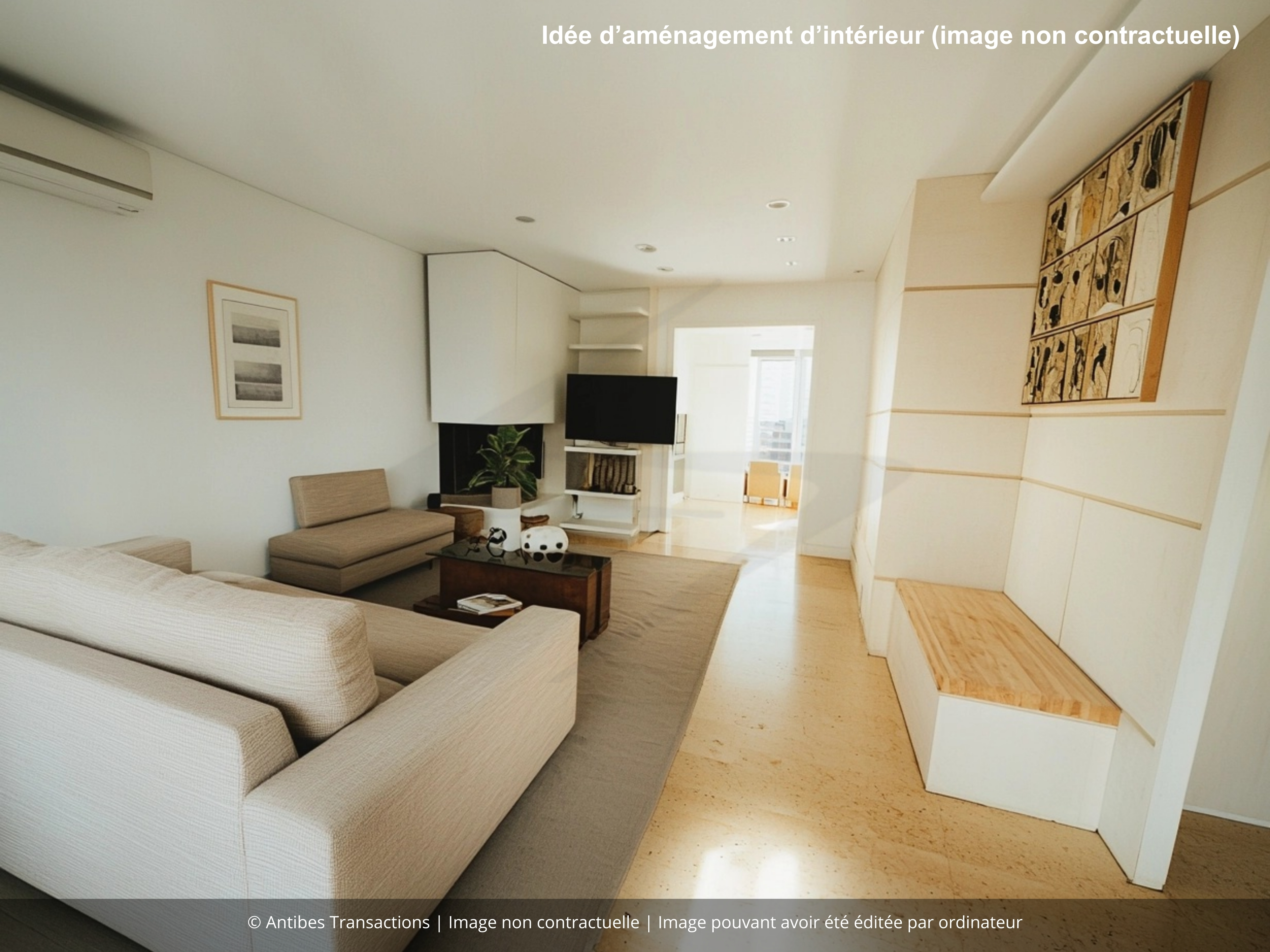 Idée d’aménagement d’intérieur du salon, image non contractuelle