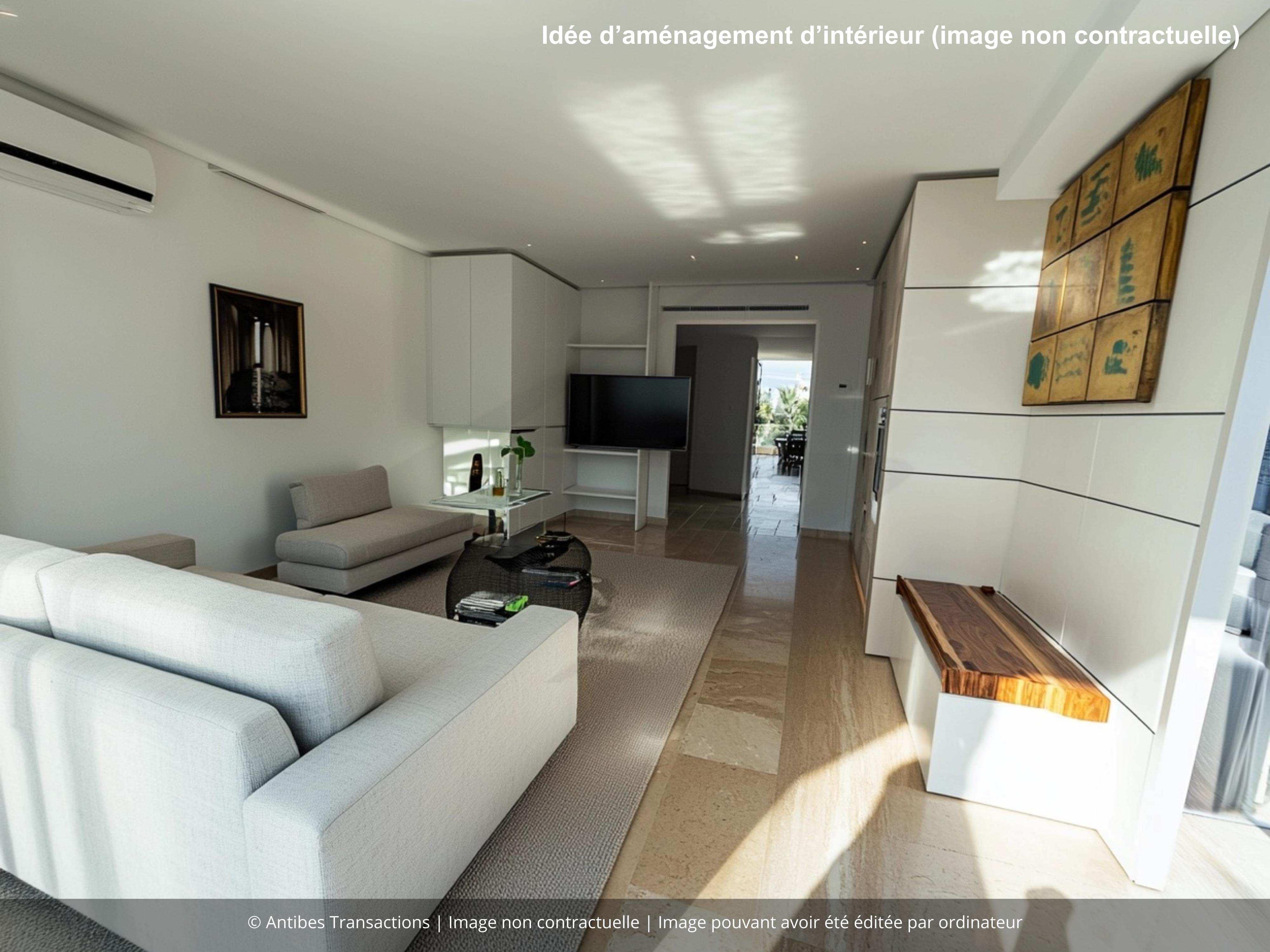 Idée d’aménagement d’intérieur du salon, image non contractuelle