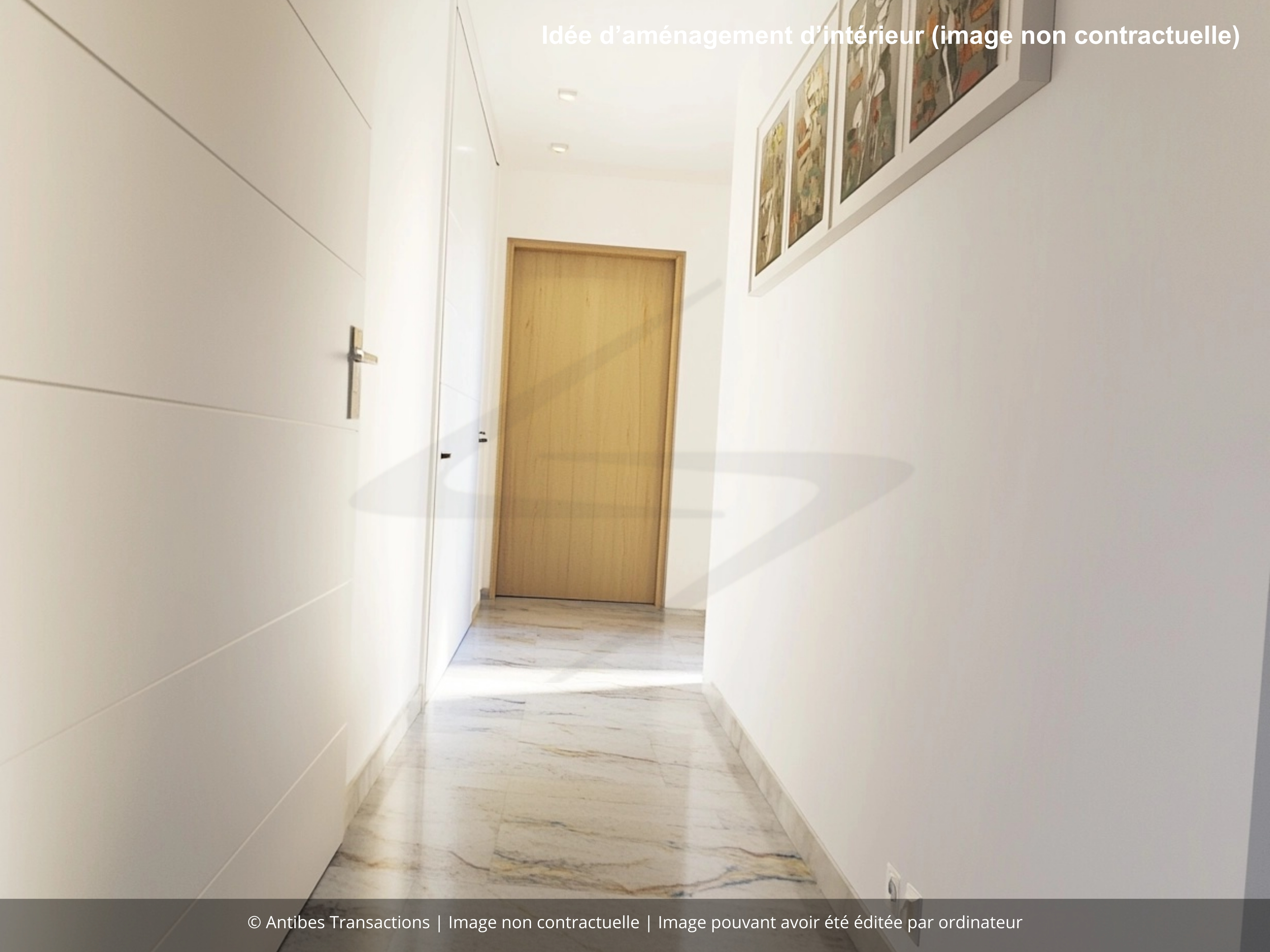 Idée d’aménagement d’intérieur du dégagement, image non contractuelle
