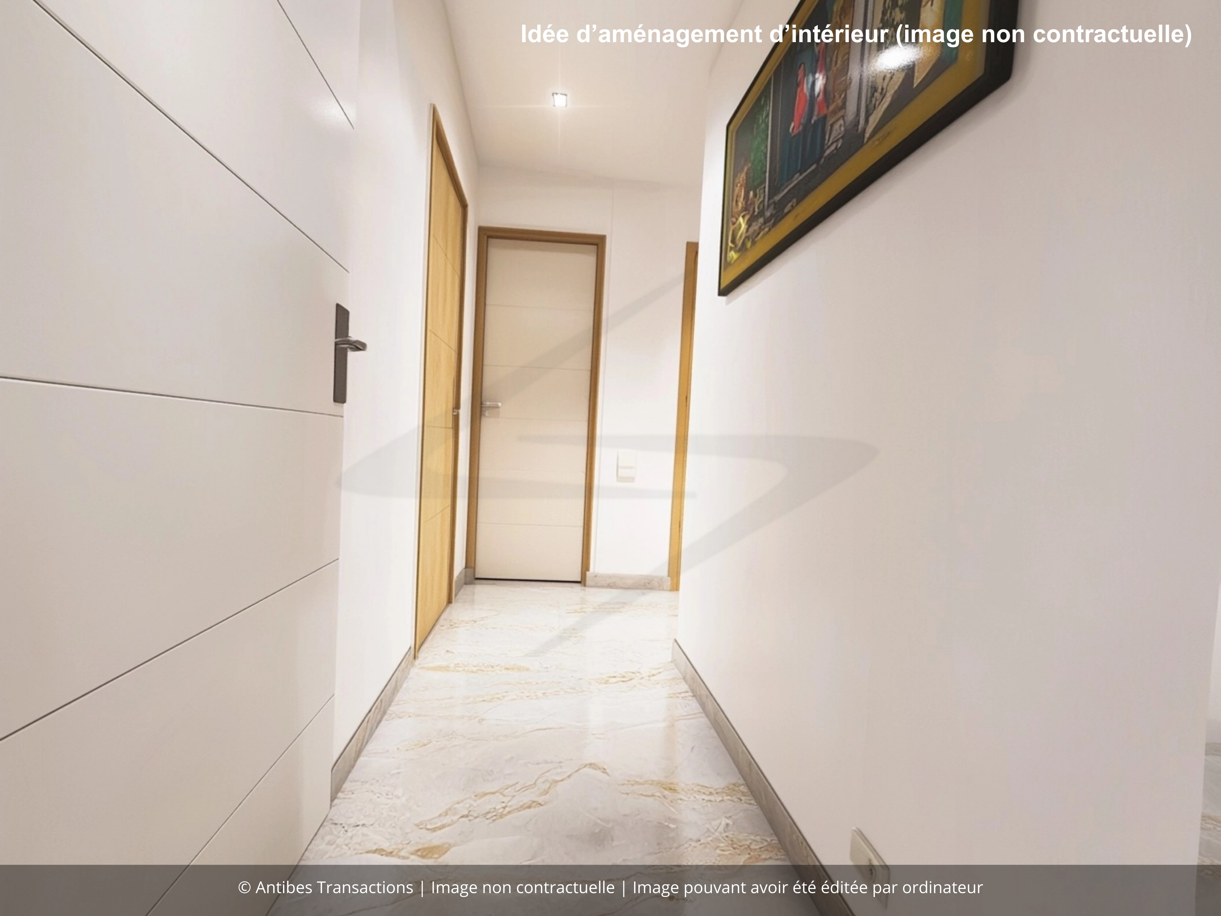 Idée d’aménagement d’intérieur du dégagement, image non contractuelle