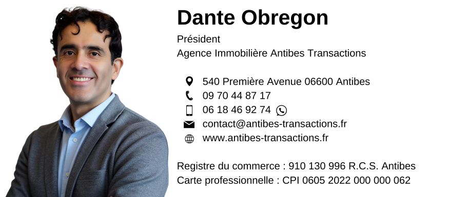 carte de visite agent immobilier Dante Obregon